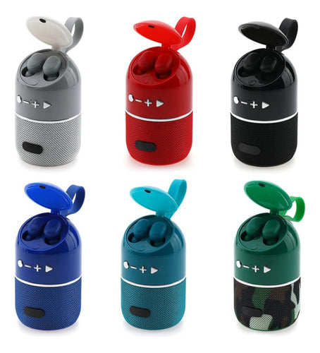 Caixa Som Com Fone Ouvido Bluetooth Fm/tf/usb/aux 5w Fon8235