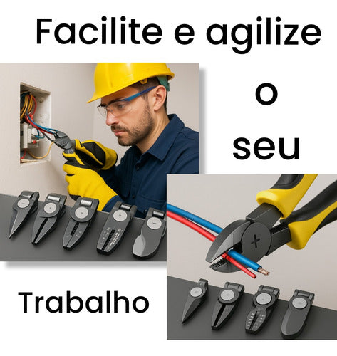 Alicate Multifuncional 5 Em 1 Troca Rápida Uso Universal