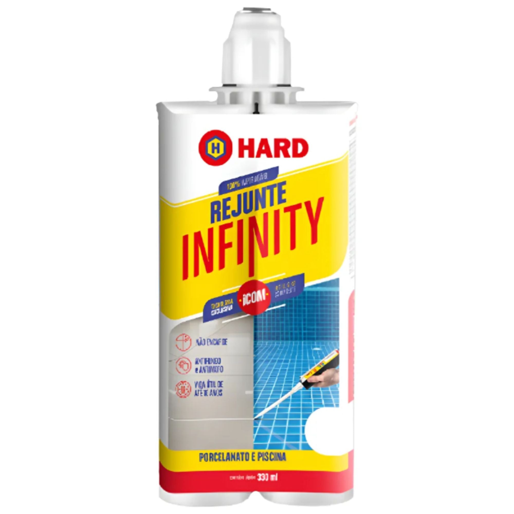 Rejunte Infinity Porcelanato 330ml - Hard Diversas Cores