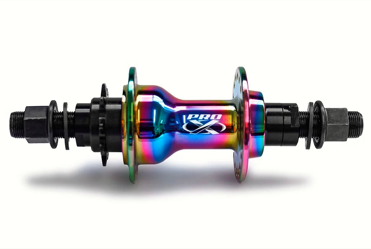 Par cubo pro-x bmx 36f cog 9d - eixo t 14mm - diant 3/8 - camaleão – foto 3