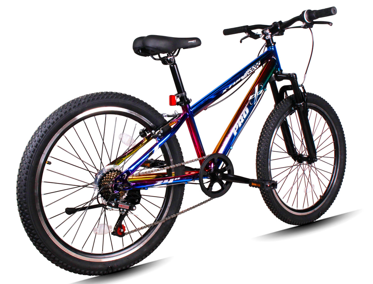 Bicicleta mtb aro 24 pro-x x-fun - camaleao 7 marchas – foto 5