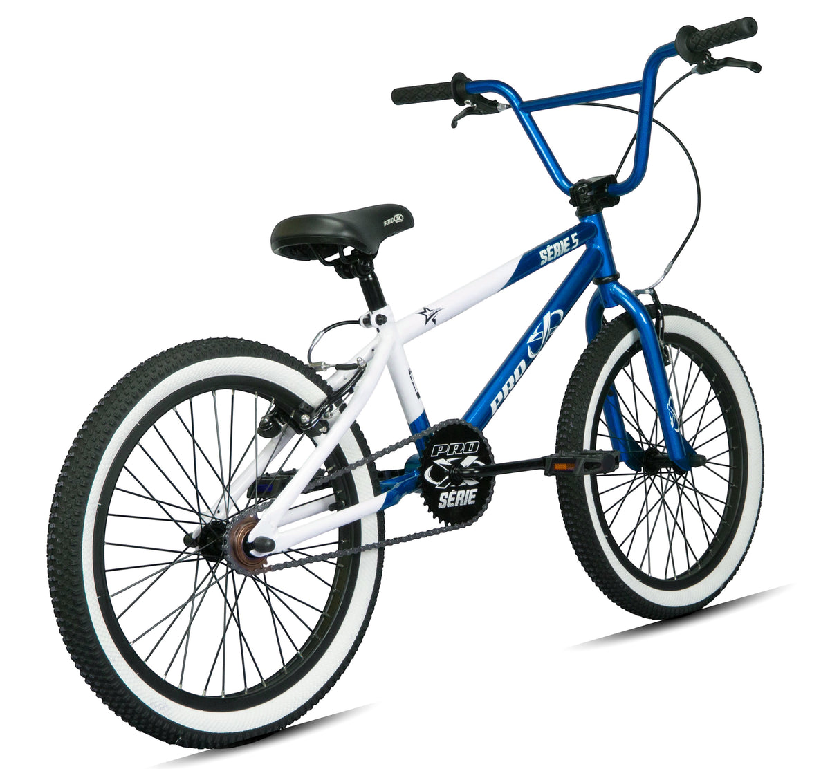Bicicleta Bmx Aro 20 Retro ProX Serie 5 Pneu Balão Azul Branco – foto 3