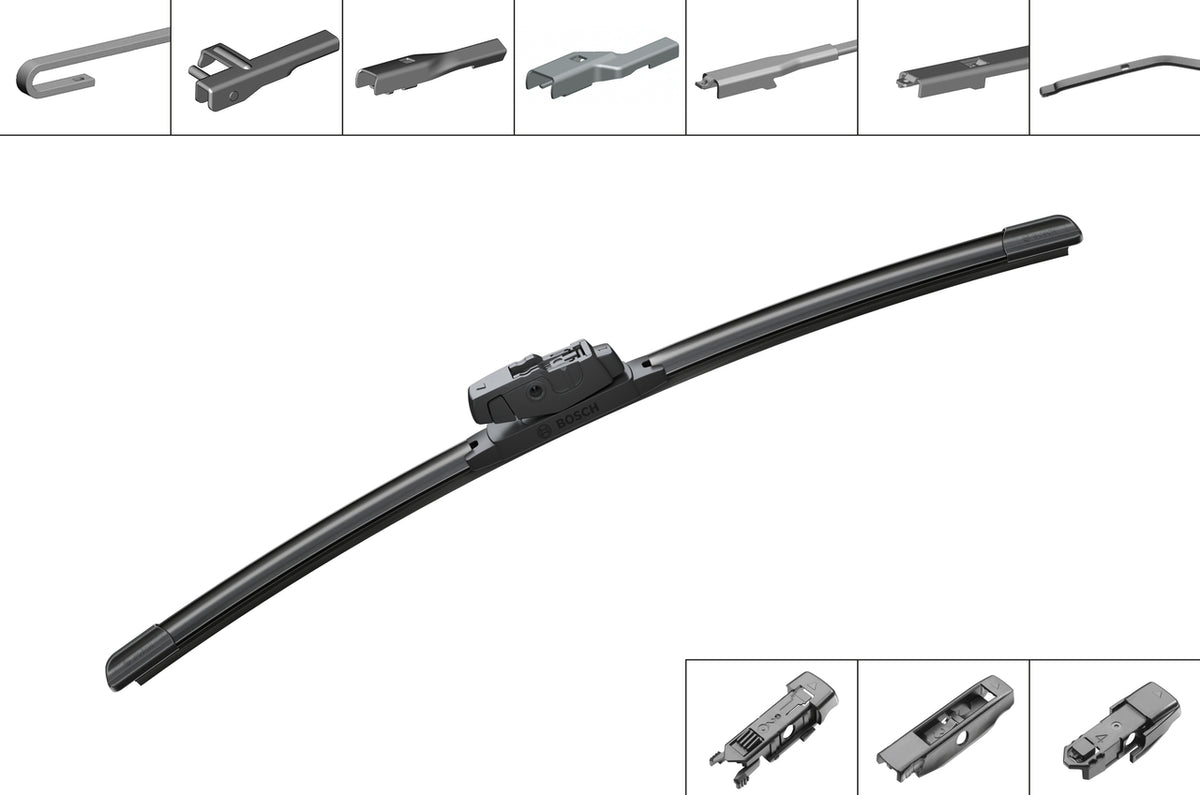 Palheta Aerofit Multiclip Af 18m Bosch 3397016725 Fiat Toro/Doblo, GM S10/Celta/Trailblazer, Bmw X5, Jeep Compass, Chery Tiggo, Mini Cooper