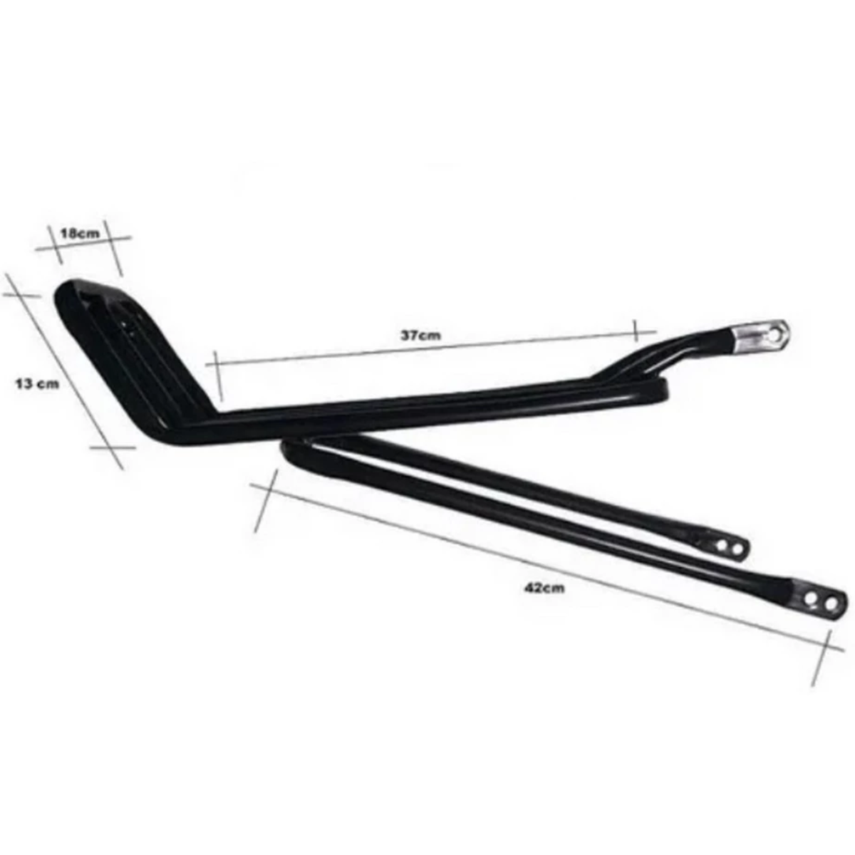 Bagageiro Aro 26 Articulado Rabetão em Aço Reforçado - Preto