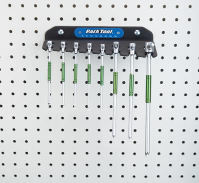 Chaves Torx, Punho T, 3 Pontas, T6 / t8 / t10 / t15 / t20 / t25 / t30 / t40, Park Tool Tht-1, Cromo-vanádio/ Aço, Apoio Giratorio Alumínio – Jogo – foto 3