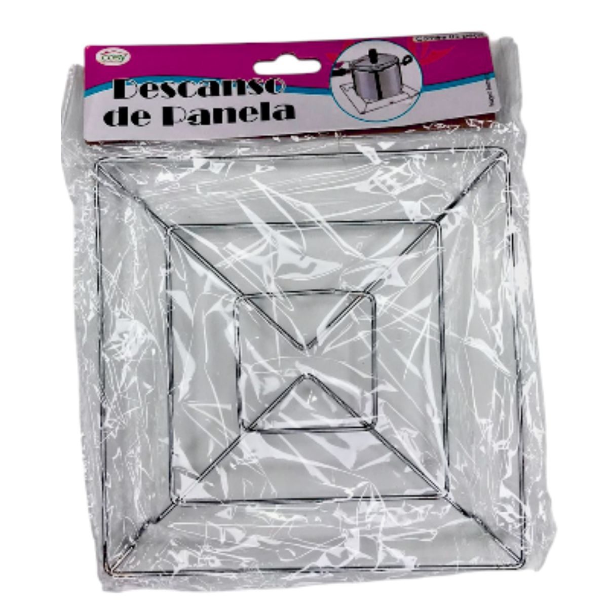 Descanso de Panela Quadrado de Metal 18x18cm