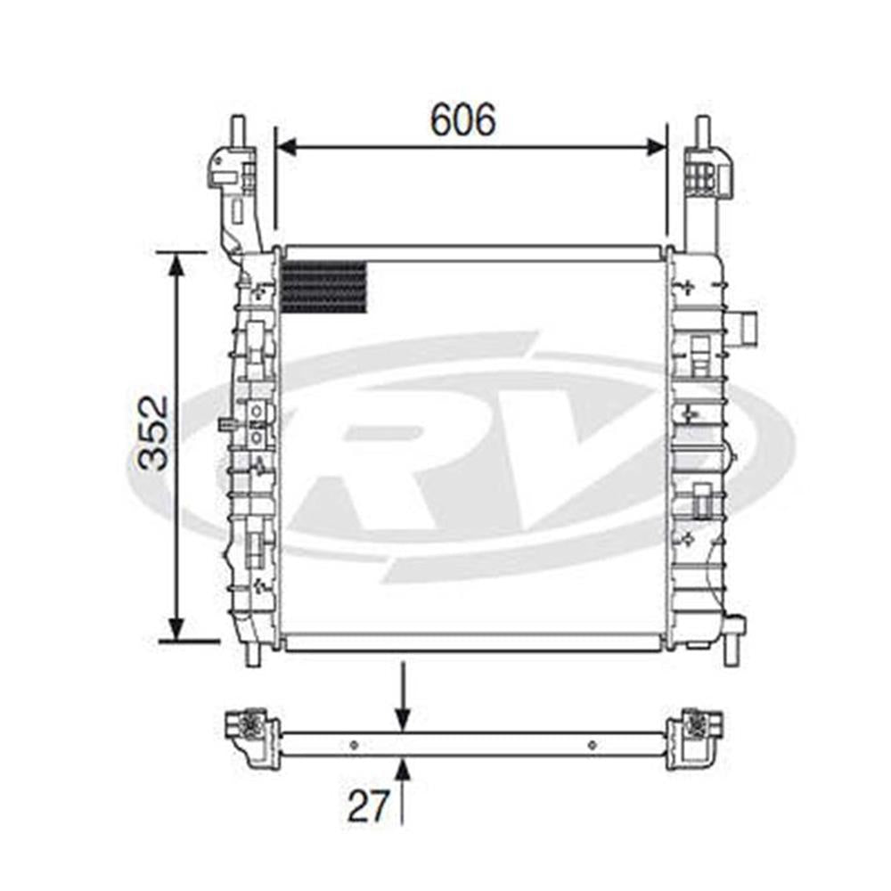 Radiador Água Visconde 12573 GM Meriva