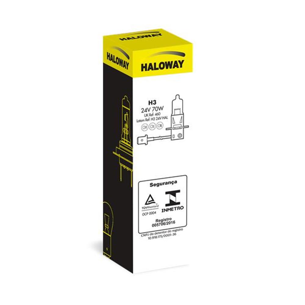 Lâmpada Standard W3w 24v Haloway W3W 24V HAL Caixa com 5 Universal Caminhões