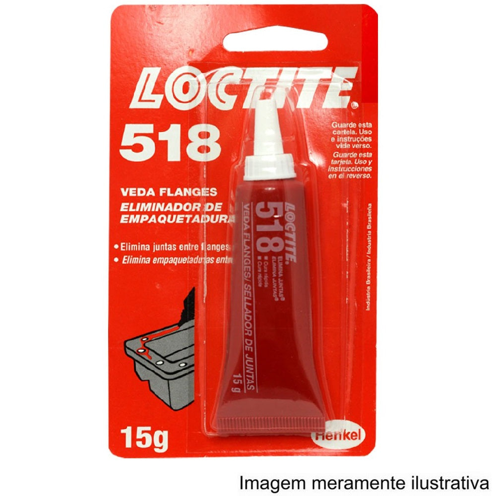 Loctite 518 - 15g Loctite 2091560 Universal Ônibus/Caminhões/Máquinas Agrícolas/Motos/Automovéis e Utilitários Leves