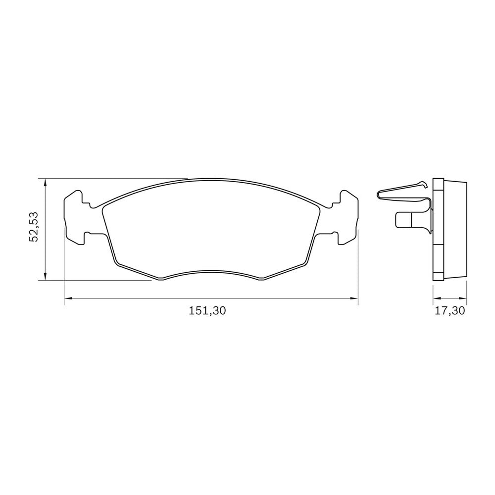 Pastilha - Bb68 Bosch 0986BB0280 Fiat Strada/Palio Weekend/Siena/Palio/Punto/Idea