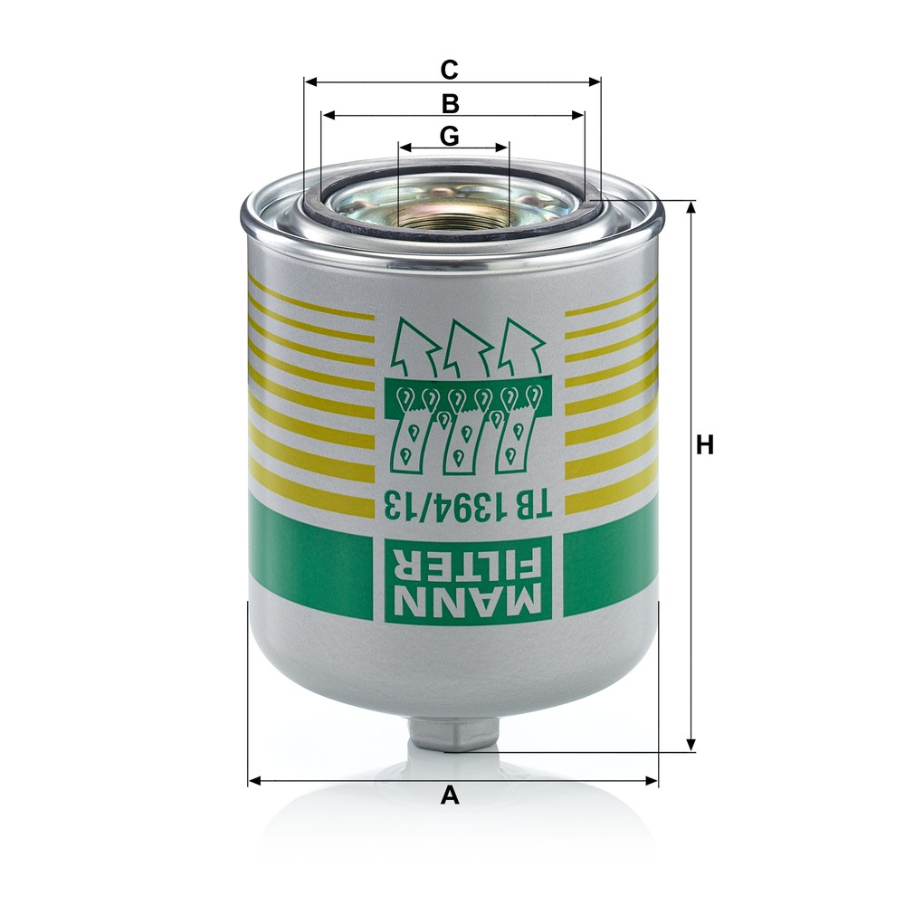 Filtro de Ar Comprimido Mann-filter TB1394/13X Daf XF
