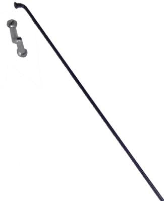 Raio Inox Preto, com Niple, 2,0 x 300mm Shadar – foto 1