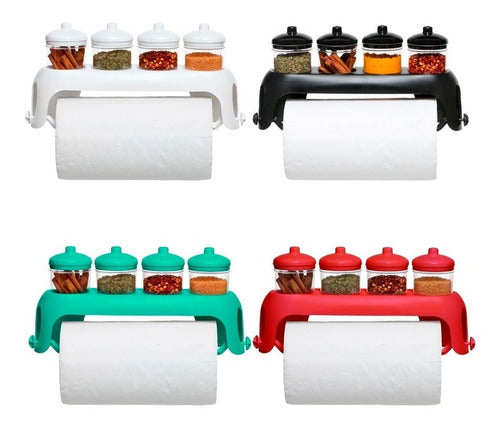 Porta Papel Toalha E Condimentos Branco