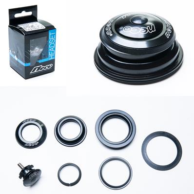 Caixa Direcão Ahead Tapered ZS, 1.5x1.1/8, Semi Integrado, Neco H156c, Aço, Preto, Rolamento Semi Selado, 44/55mm, Pista 39,8mm – Jogo – foto 1