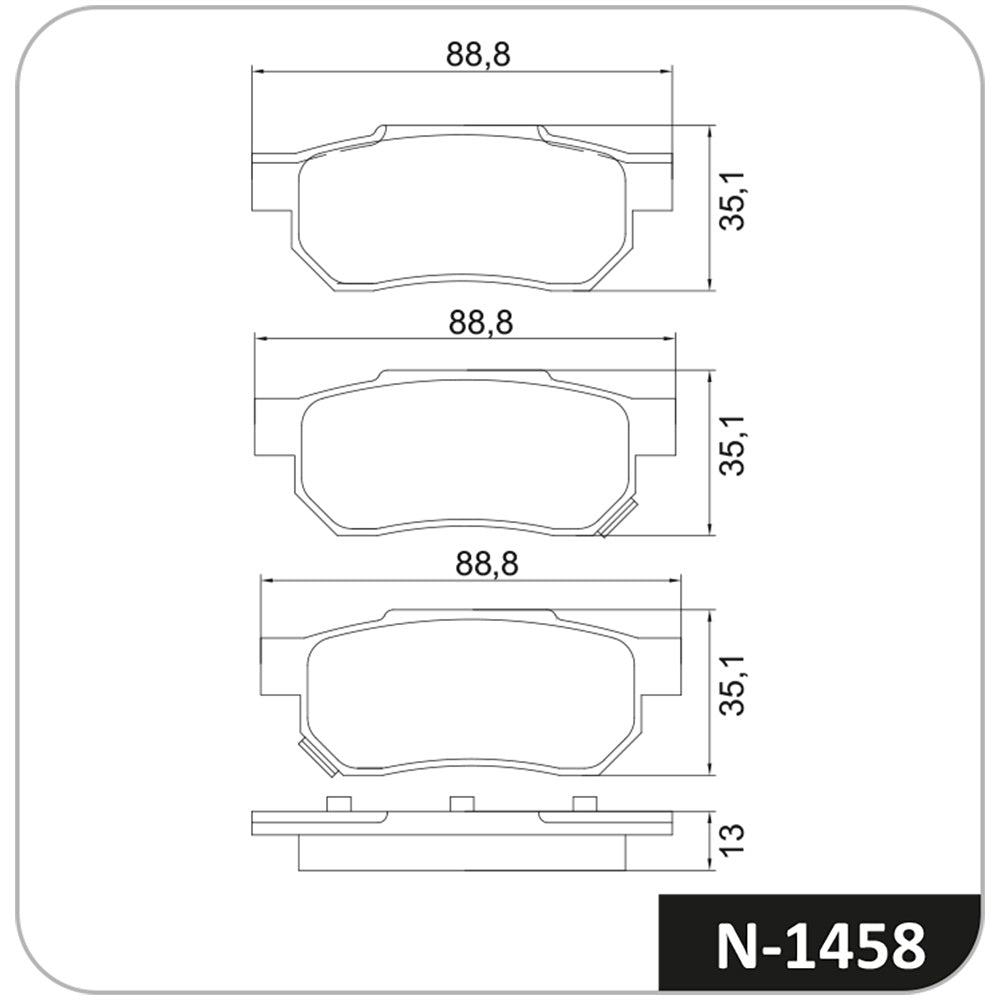 Pastilha de Freio Cobreq N-1458 Honda City/Fit/Civic