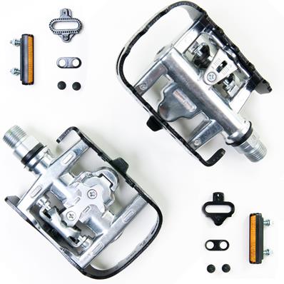 Pedal, Encaixe/ Lataforma, Mtb, Wellgo 95b, Alumínio, Pol/ Preto, Eixo 9/16 Crmo, Rol Selado / du, Ajuste Tensão, com Taquinho, Refletor – Par – foto 1