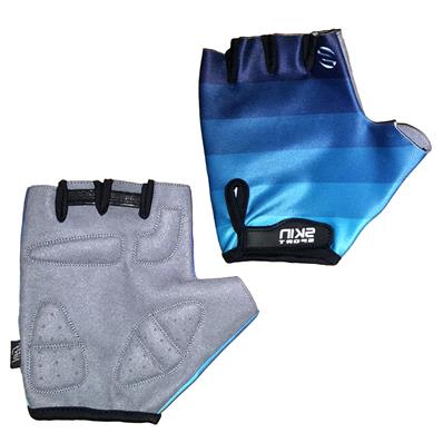 Luva Skin Sport Race, Azul Degrade, Palma em Couro Sintético com Gel, Fecho com Velcro, Lycra Nas Costas - Tam. G – Par – foto 1