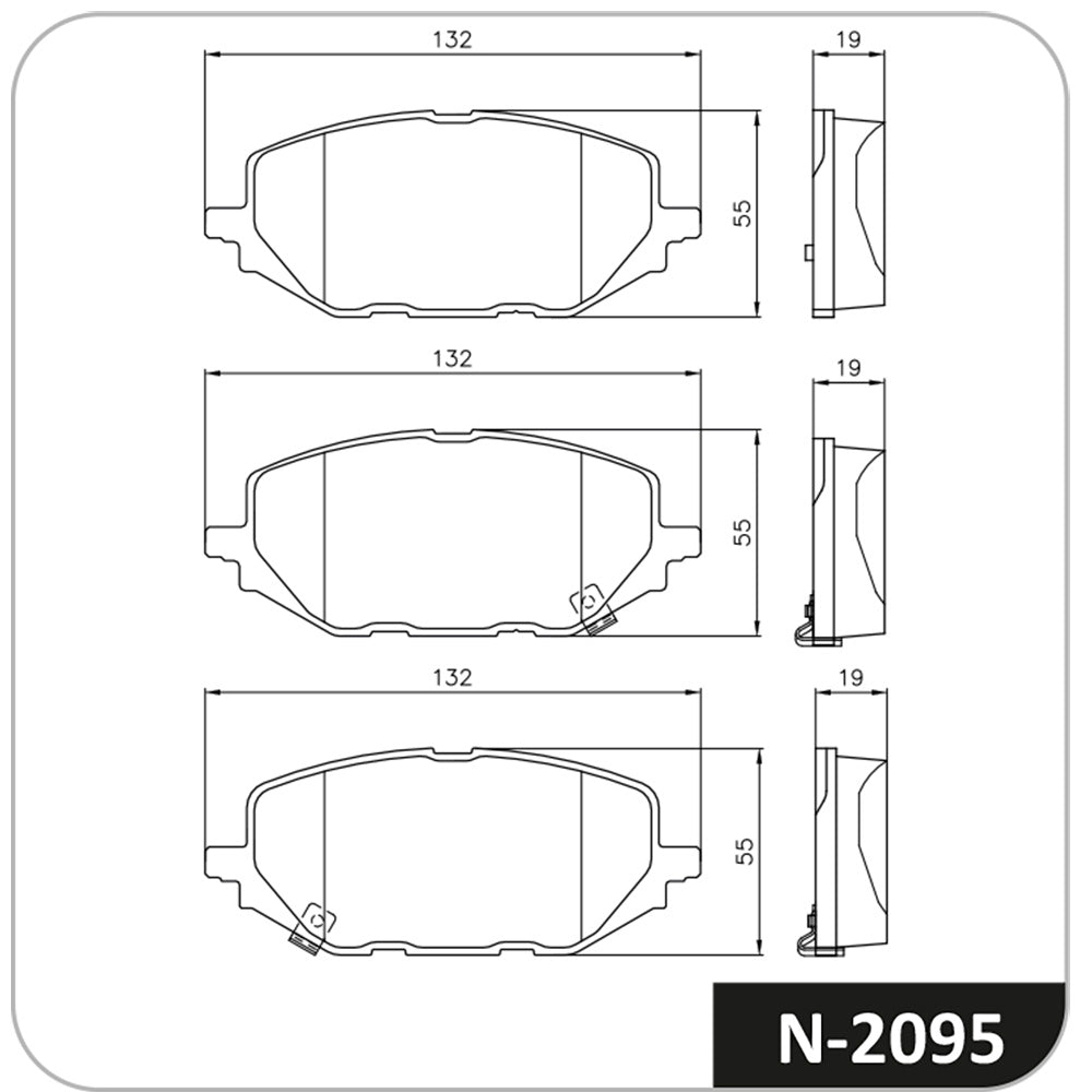 Pastilha de Freio Cobreq N-2095 GM Montana/Tracker