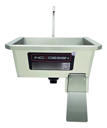 Inox Design Com Acionamento - Lavador De Mãos Inox 304