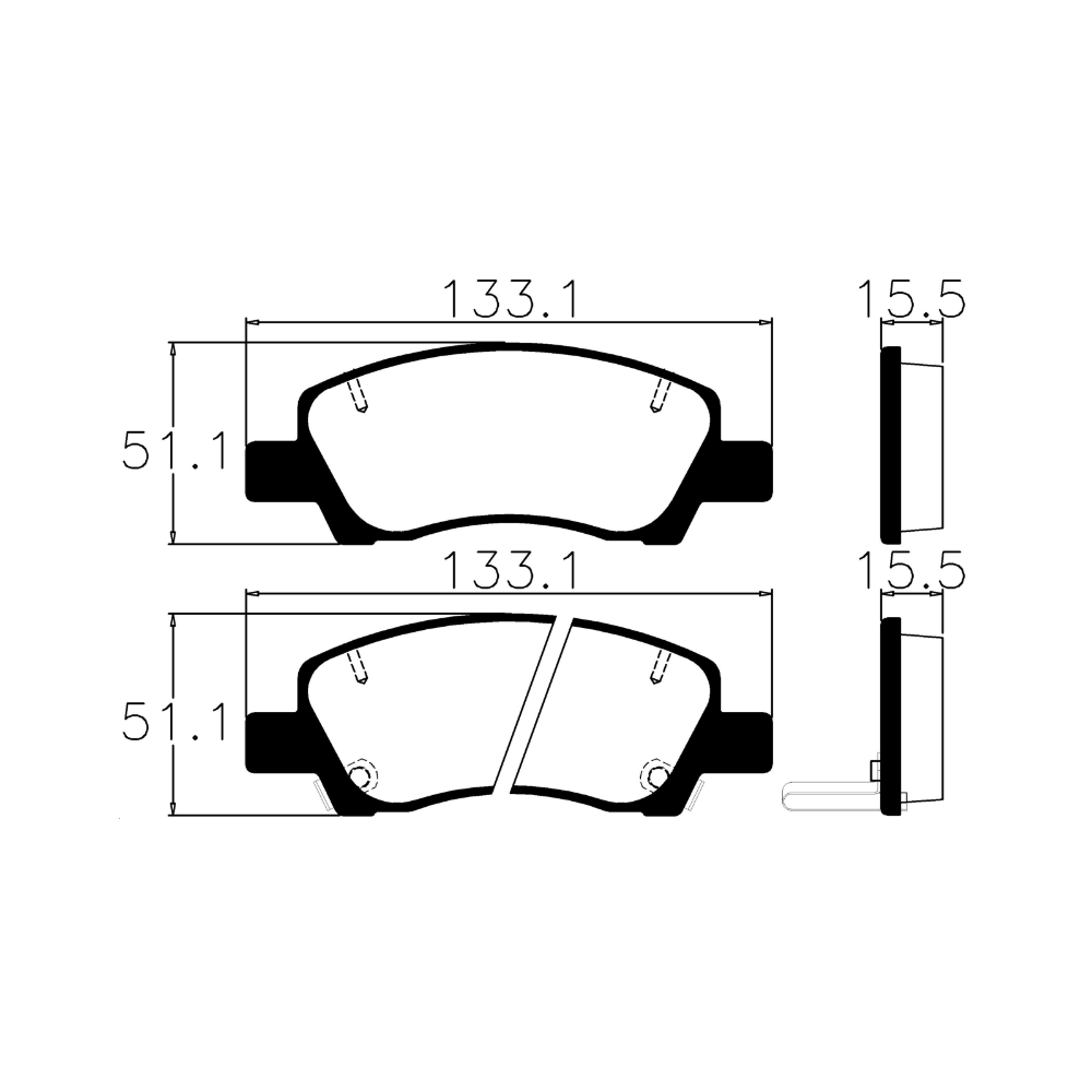 Pastilha de Freio Dianteira Authomix PFA1224 Hyundai HB20 S/HB20