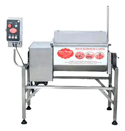 Misturadora De Carne Elétrica Inox Design 25l/20kg - 2 Eixos