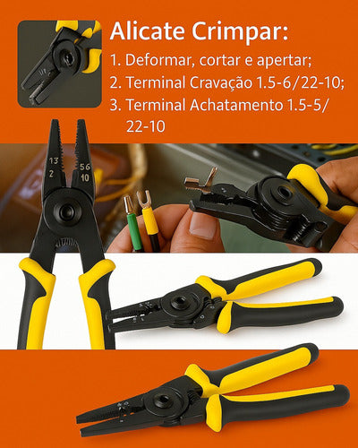 Alicate Multifuncional 5 Em 1 Troca Rápida Uso Universal