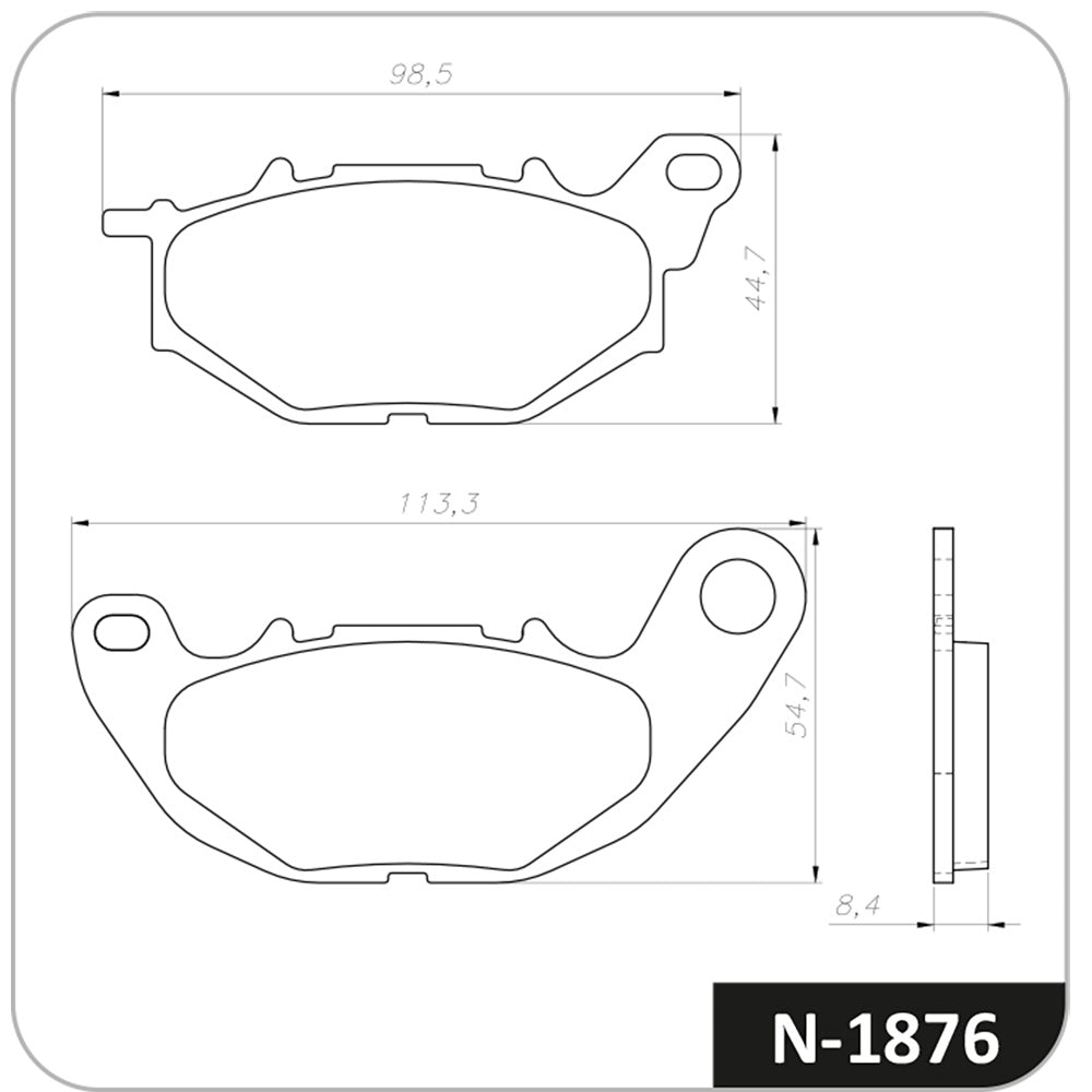 Pastilha Linha Racing Cobreq N-1876 Yamaha YZF-R3 300/MT-03