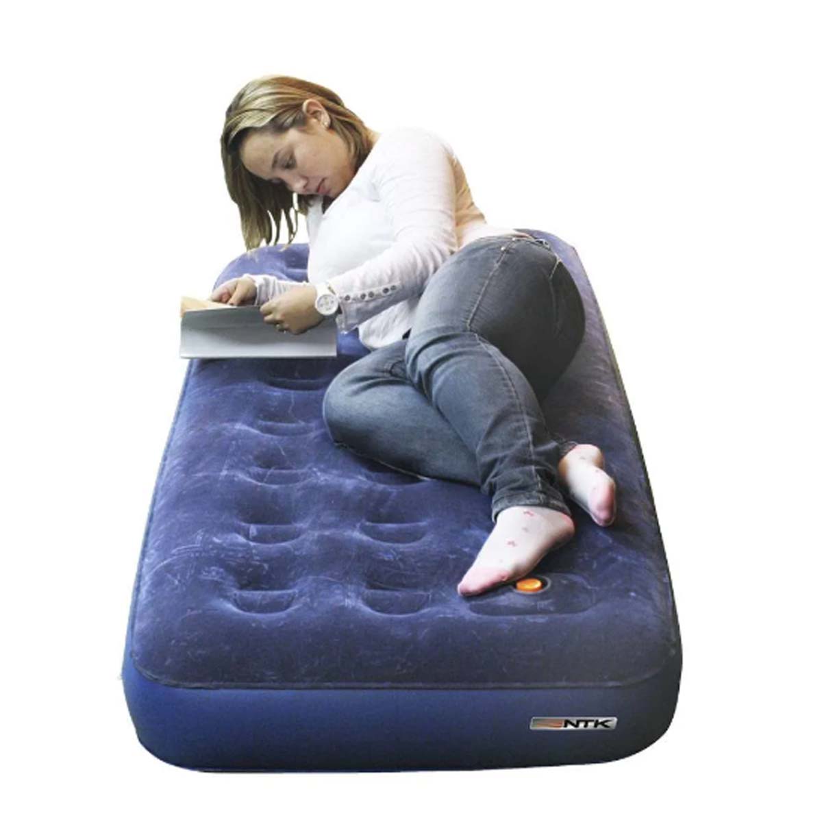 Colchão Inflável Solteiro Zenite NTK com Inflador Embutido