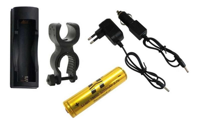 Lanterna Policial Recarregável C/Clip Zoom