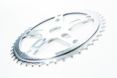 Roda Dentada, Aço, 46 Dentes, 5 Braços, Cromado, com Furo para Cobre Corrente Longheng – foto 4