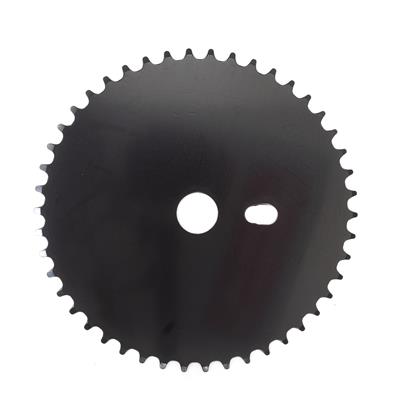 Roda Dentada, Aço, 46 Dentes, Fechada, Preto, sem Furo para Cobre Corrente, Espessura 2,0mm Longheng – foto 1