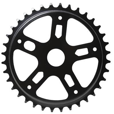 Roda Dentada, Aço, 36 Dentes, 5 Braços, Preto