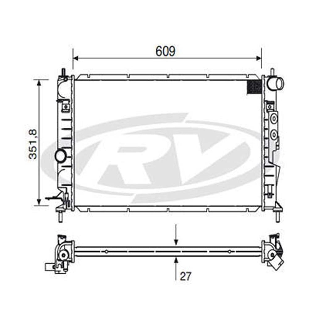 Radiador Água Visconde 12570 GM Vectra