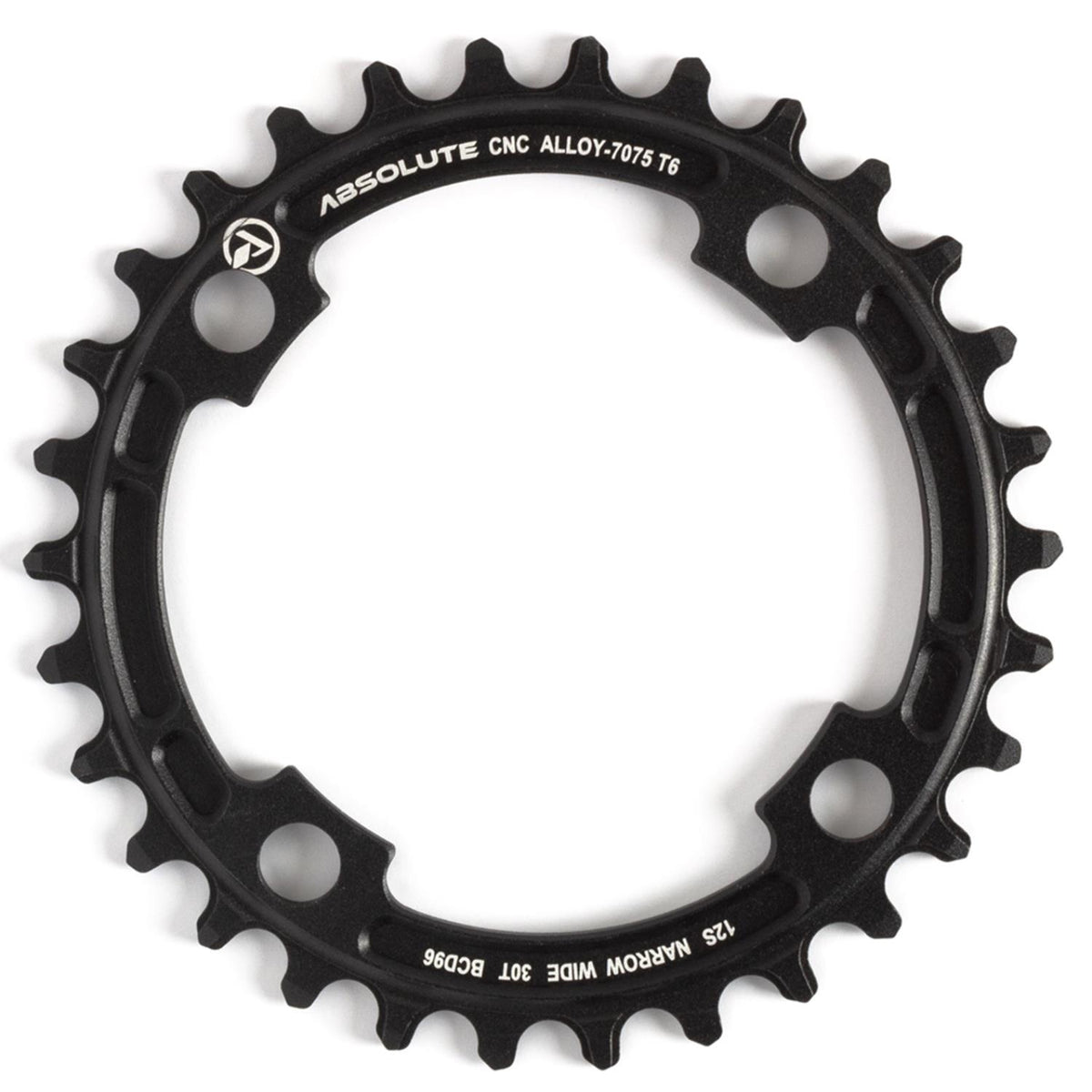 Coroa Narrow Wide Absolute Prime 30D, Alumínio 7075, 4 Furos, Bcd 96Mm Bike