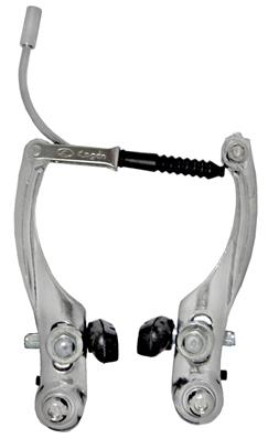 Freio V-brake, Alumínio, Lb-908, Natural, 110mm, com Ajuste de Tensão, Sapata Pino, com Parafusos e Arruelas, 185G / PR Logan – Jogo – foto 1