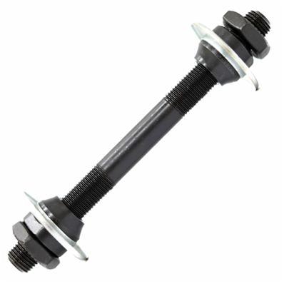 Eixo Furado, Dianteiro, 9mm x 108mm, Preto, com Cone, Contra-porca Logan – foto 1