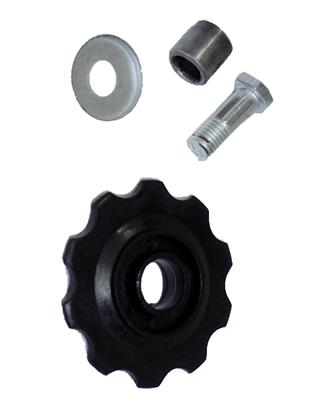 Roldana de Câmbio, 10 Dentes, Nylon, Preto, com Eixo Yamada – foto 1