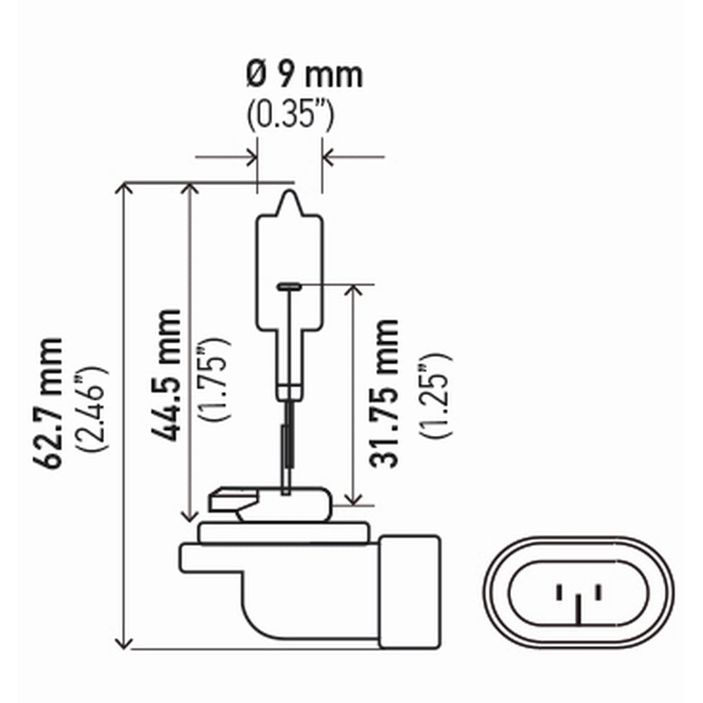 Lâmpada 12v 50w Pgj13 T3.25 H50 Hella 886 Universal Máquinas Agrícolas/Motos/Automovéis e Utilitários Leves