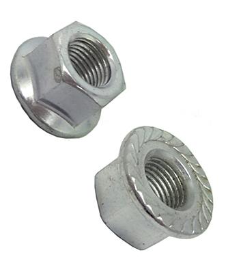 Porca para Eixo Traseiro 3/8 x 26D. Zincada com Flange - {preco para 10 Peças} Tai Lou – foto 1