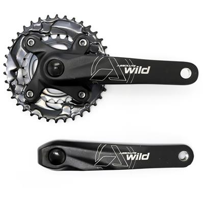 Pedivela, Alumínio, Absolute Wild, 175mm, 38/24D Aço, para Ponta Quadrada, 9/10v, Logo Wild, Preto – Jogo – foto 1