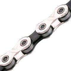 Corrente, 11v, Index, Kmc X11 1/2X11/128X122 Elos, Prata / preto – foto 1