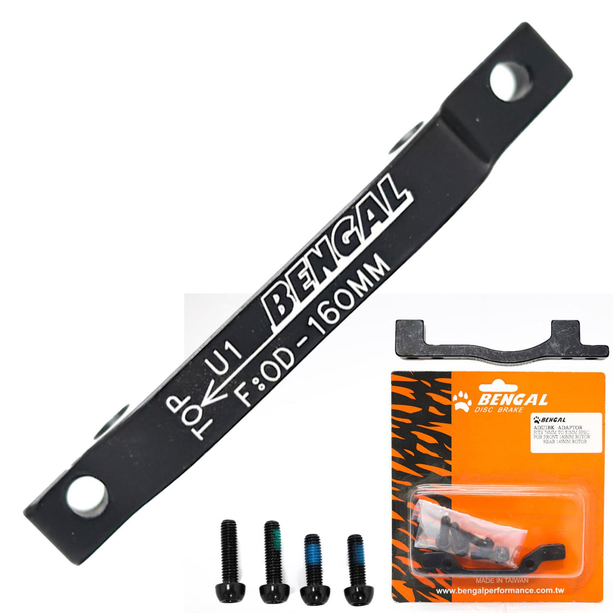 Adaptador Alumínio para Freio Disco Dianteiro 160mm, Para uso em bikes