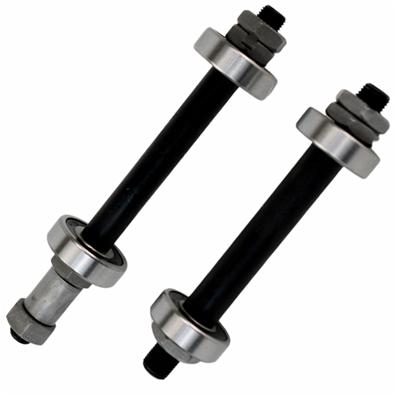 Eixo Usinado Furado, Dianteiro 108mm, 62mm Entre Batente, 2X Rolamento 6000 2rs, Traseiro 145mm com Espac, 73mm Entre Batente – Par – foto 1