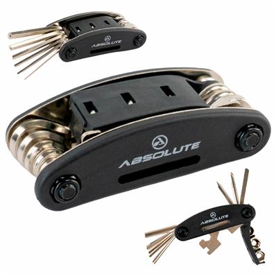 Canivete, 16 Funções, Absolute, Allen 2/2.5/3/4/5/6/8mm, Fenda, Philips, Torx, Boca 8/9/10mm, Espátula, Aço – foto 1