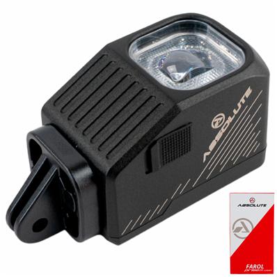 Farol Dianteiro, 1 Led, 4 Modos, Recarregável Usb-c, Absolute Prime R 1000, Alm / nylon, Bateria Lítio 4000mah, Cabo Incluso, Ipx4, Preto – foto 1