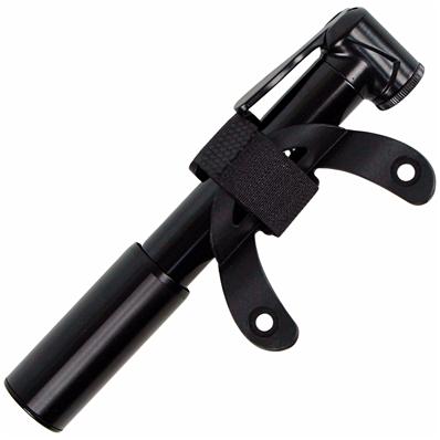 Bomba de Mão, Zefal Road Micro Pump, 100 Psi, Alumínio, 165mm, Presta / schrader, para Pneus 23/32mm, com Suporte, Preto, 95GR. – Jogo – foto 1
