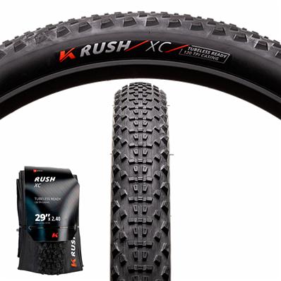 Pneu, Kevlar, 29x2.40, K1245, Kenda Rush Pro, XC, 120tpi, Dobrável, preto, 635g – foto 1