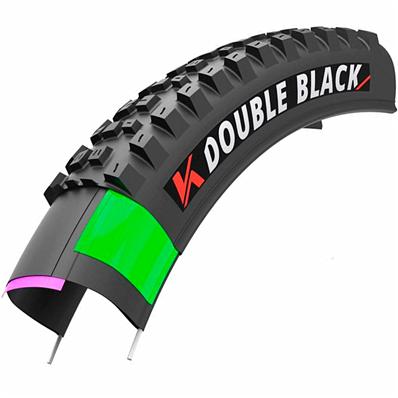 Pneu, Kevlar, 27.5X2.40 K1265, Kenda Double Black Atc (trail), 60 Tpi, Preto, 932g – foto 1