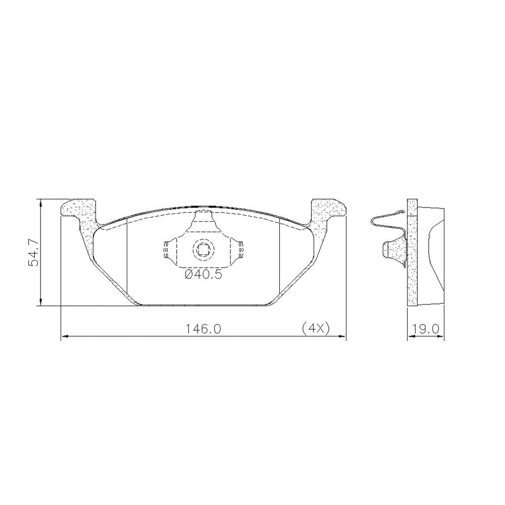 Pastilha de Freio Dianteira Fras-le P-73 Vw Golf IV (1J1, 9B1)/Polo IV Sedan (9A4, 9A2, 9N2, 9A6)/Fox Hatch (5Z1, 5Z3, 5Z4)/Polo IV (9N_, 9A_)