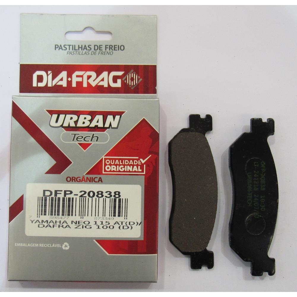 Pastilha de Freio Dia-frag DFP-20838 Yamaha YZF-R1 1000/YZF-R6 600/Neo AT 115/Yzf 600